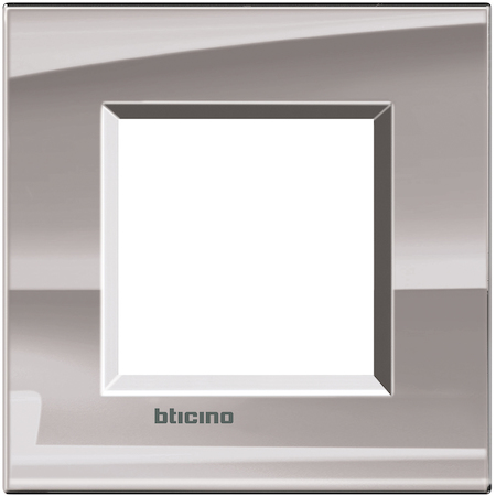 BTicino LNA4802NS LivingLight Рамка прямоугольная, 1 пост, цвет Никель