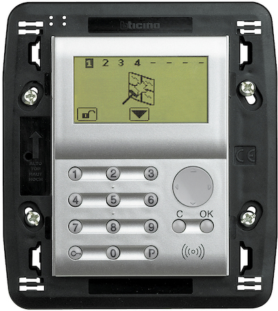 BTicino NT4608 Livinglight Устройство локального контроля с дисплеем, для системы охр.сигнализации,алюминий