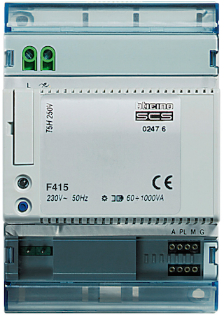 BTicino F415 Активирующее устройство с функцией светорегулятора 400VA, 4 модуля DIN