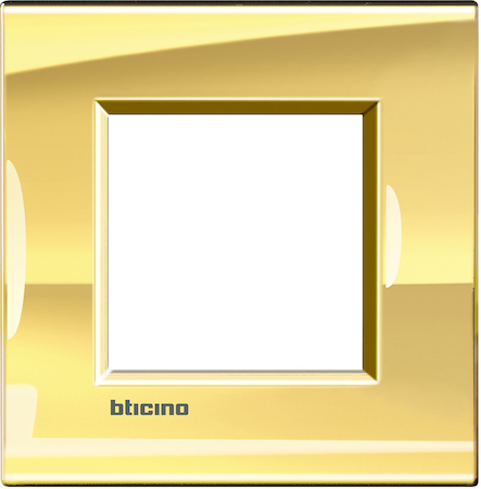 BTicino LNA4802OA LivingLight Рамка прямоугольная, 1 пост, цвет Золото