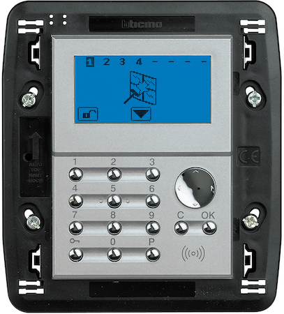 BTicino HC4608 Axolute Устройство локального контроля с дисплеем для системы Охранной сигнализации, цвет алюминий