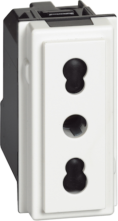 BTicino KW4180 LN Роз. 2К+З 10/16А 1М БЕЛ