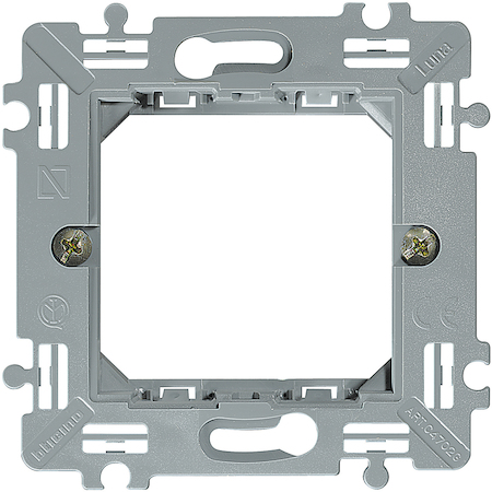 BTicino C4702G Суппорт для квадратной коробки, 2 модуля, клипсы