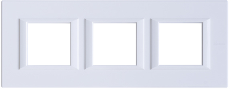 BTicino HA4802M3HHD Axolute декоративные накладки прямоугольной формы, горизонтальные, White, цвет белый, на 2+2+2 модуля