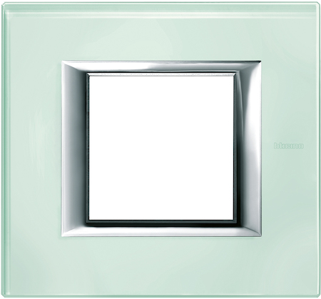 BTicino HA4802VKA Axolute декоративные накладки прямоугольной формы, стекло, цвет кристалл, на 2 модуля