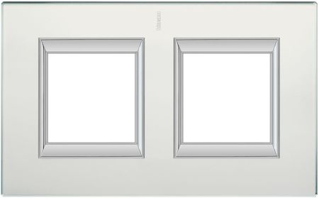 BTicino HA4802/2VSA Axolute декоративные накладки прямоугольной формы, стекло, цвет матовое стекло, на 2+2 модуля
