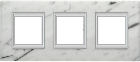 BTicino HA4802/3RMC Axolute декоративные накладки прямоугольной формы, камень, цвет мрамор Carrara, на 2+2+2 модуля