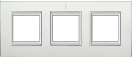BTicino HA4802/3VSA Axolute декоративные накладки прямоугольной формы, стекло, цвет матовое стекло, на 2+2+2 модуля