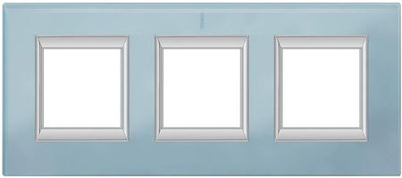 BTicino HA4802/3VZS Axolute декоративные накладки прямоугольной формы, стекло, цвет голубое стекло, на 2+2+2 модуля