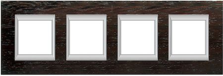 BTicino HA4802/4LWE Axolute декоративные накладки прямоугольной формы, дерево, цвет венге, на 2+2+2+2 модуля