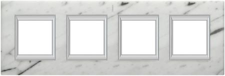 BTicino HA4802/4RMC Axolute декоративные накладки прямоугольной формы, камень, цвет мрамор Carrara, на 2+2+2+2 модуля