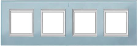 BTicino HA4802/4VZS Axolute декоративные накладки прямоугольной формы, стекло, цвет голубое стекло, на 2+2+2+2 модуля