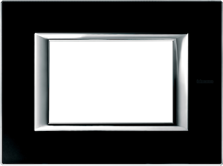 BTicino HA4803VNN Axolute декоративные накладки прямоугольной формы, стекло, цвет черное стекло, на 3 модуля