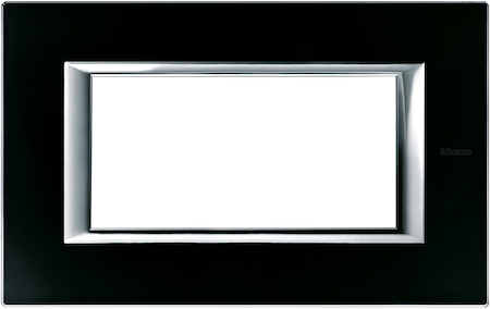BTicino HA4804VNN Axolute декоративные накладки прямоугольной формы, стекло, цвет черное стекло, на 4 модуля