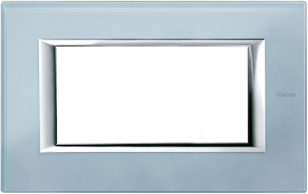 BTicino HA4804VZS Axolute декоративные накладки прямоугольной формы, стекло, цвет голубое стекло, на 4 модуля