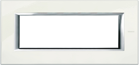 BTicino HA4806BG Axolute декоративные накладки прямоугольной формы, лакированные, цвет фарфор, на 6 модулей