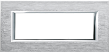 BTicino HA4806CR Axolute декоративные накладки прямоугольной формы, анодированные, цвет хром, на 6 модулей