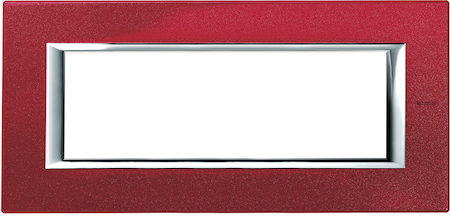 BTicino HA4806RC Axolute декоративные накладки прямоугольной формы, лакированные, цвет рубин, на 6 модулей