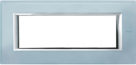 BTicino HA4806VZS Axolute декоративные накладки прямоугольной формы, стекло, цвет голубое стекло, на 6 модулей