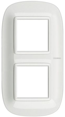BTicino HB4802M2HD Axolute декоративные накладки в форме эллипса, White, цвет белый, на 2+2 модуля