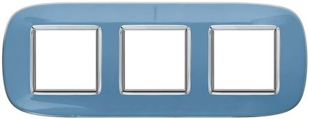 BTicino HB4802/3DZ Axolute декоративные накладки в форме эллипса, прозрачные, цвет голубая карамель, на 2+2+2 модуля
