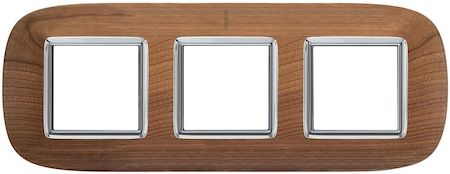 BTicino HB4802/3LCA Axolute декоративные накладки в форме эллипса, дерево, цвет черешня, на 2+2+2 модуля
