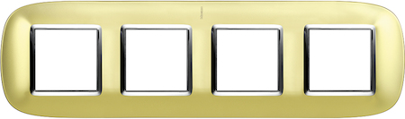 BTicino HB4802/4OSN AXL Рамка 2х4П 71мм мат.золото