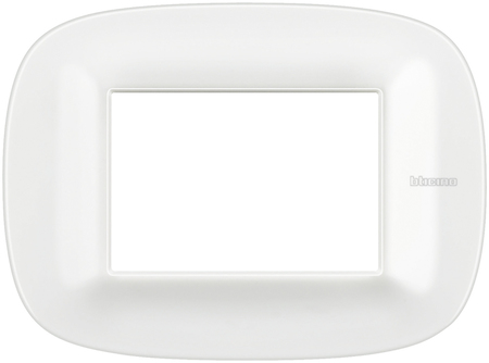 BTicino HB4803CGW Axolute декоративные накладки в форме эллипса, White, цвет белый Corian, на 3 модуля