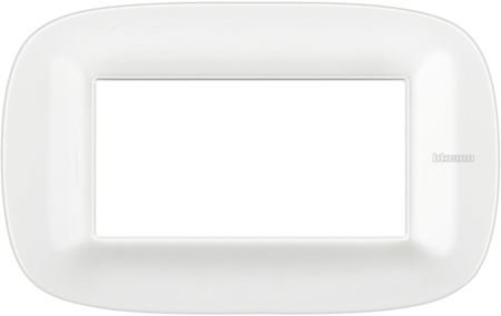 BTicino HB4804CGW Axolute декоративные накладки в форме эллипса, White, цвет белый Corian, на 4 модуля