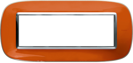 BTicino HB4806DR Axolute декоративные накладки в форме эллипса, прозрачные, цвет апельсиновая карамель, на 6 модулей