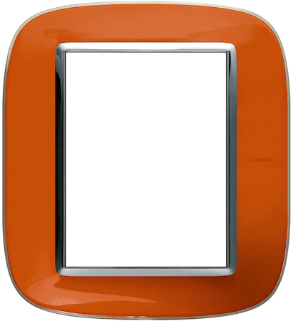 BTicino HB4826DR Axolute декоративные накладки в форме эллипса, прозрачные, цвет апельсиновая карамель, на 3+3 модуля