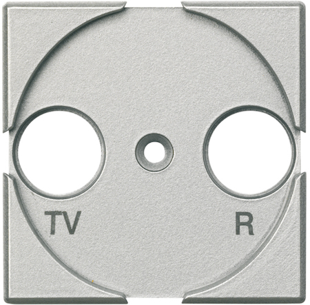 BTicino HC4204 Axolute Лицевая панель для розеток TV + FM, цвет алюминий