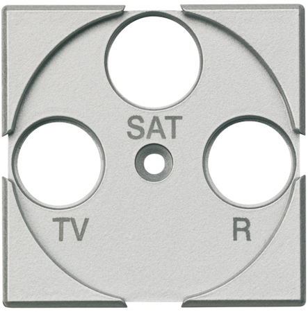 BTicino HC4207 Axolute Лицевая панель для розеток TV + FM + SAT, цвет алюминий