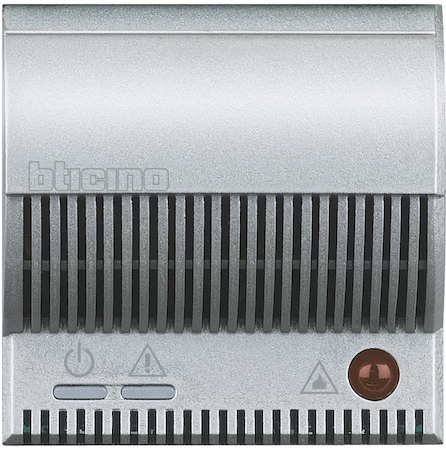 BTicino HC4520 Axolute Повторитель сигналов для детекторов газа, световая и звуковая сигнализация (85 дБ), 2 модуля, цвет алюминий