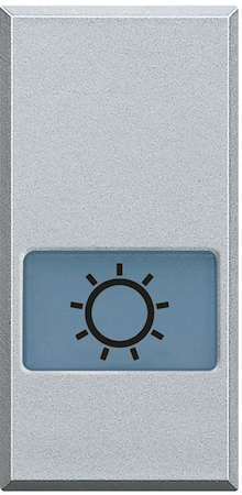 BTicino HC4921LA Axolute Клавиши с подсвечиваемыми символами для выключателей в дизайне AXIAL - 1 модуль, Лампа, цвет алюминий