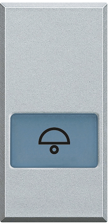 BTicino HC4921LD Axolute Клавиши с подсвечиваемыми символами для выключателей в дизайне AXIAL - 1 модуль, звонок, цвет алюминий