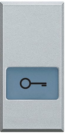 BTicino HC4921LF Axolute Клавиши с подсвечиваемыми символами для выключателей в дизайне AXIAL - 1 модуль, ключ, цвет алюминий