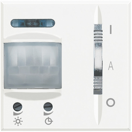 BTicino HD4432 Axolute Выключатель с пассивным ИК-датчиком движения – время выключения от 30 с до 10 мин., 2 модуля, цвет белый
