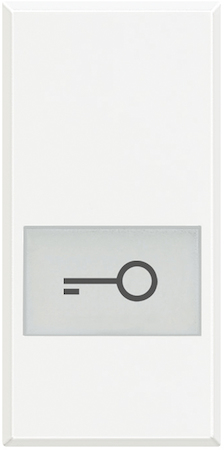 BTicino HD4921LF Axolute Клавиши с подсвечиваемыми символами для выключателей в дизайне AXIAL - 1 модуль, ключ, цвет белый