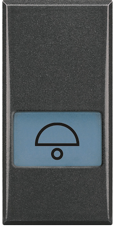 BTicino HS4921LD Axolute Клавиши с подсвечиваемыми символами для выключателей в дизайне AXIAL - 1 модуль, звонок, цвет антрацит