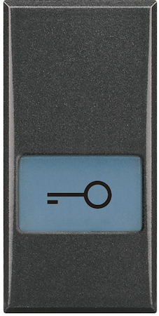 BTicino HS4921LF Axolute Клавиши с подсвечиваемыми символами для выключателей в дизайне AXIAL - 1 модуль, ключ, цвет антрацит