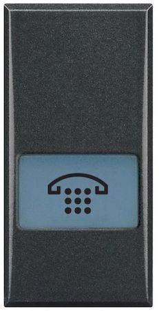 BTicino HS4921LH Axolute Клавиши с подсвечиваемыми символами для выключателей в дизайне AXIAL - 1 модуль, телефон, цвет антрацит