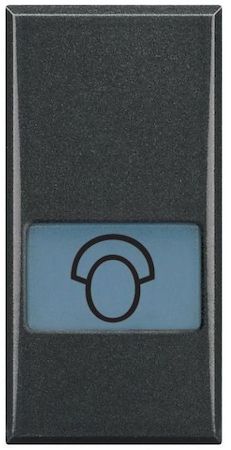BTicino HS4921LQ Axolute Клавиши с подсвечиваемыми символами для выключателей в дизайне AXIAL - 1 модуль, Медсестра, цвет антрацит