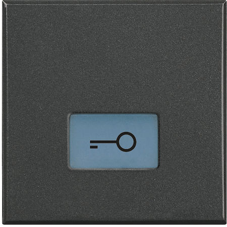 BTicino HS4921/2LF Axolute Клавиши с подсвечиваемыми символами для выключателей в дизайне AXIAL - 2 модуля, ключ, цвет антрацит