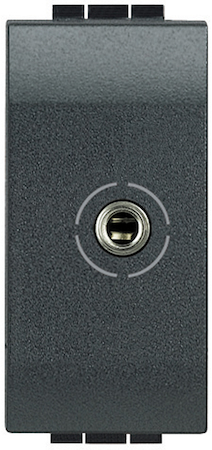 BTicino L4280 LivingLight Разъем Аудио Jack 3,5 цвет антрацит