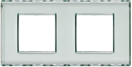 BTicino LND4802M2KR LivingLight Рамка прямоугольная, 2 поста, цвет Kristall