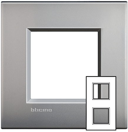 BTicino LNE4802M2NK LL рамка 2x2мод.71мм.М.никель