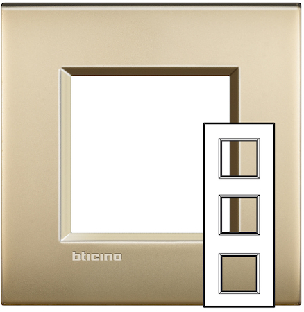 BTicino LNE4802M3OF LL рамка 2x3мод.71мм.М.золото