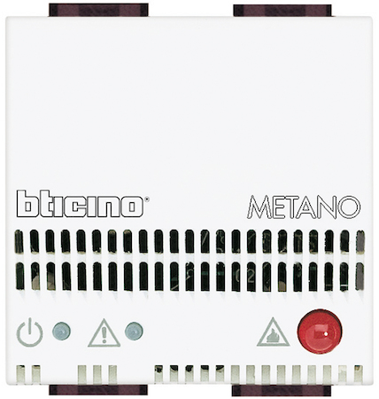 BTicino N4511/12 Детектор метана со световой и звуковой сигнализацией (85дБ), питание 12В, 2 модуля