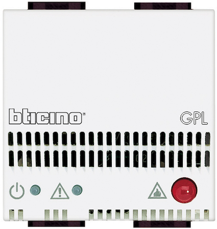 BTicino N4512/12 Детектор GPL со световой и звуковой сигнализацией (85дБ), питание 12В, 2 модуля